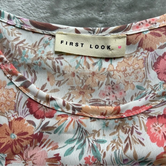 First Look Multicolor Floral Blouse NWOT - Picture 4 of 5